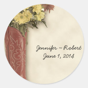 Rond Ancien Bouquet d'amorçage 3 Enveloppe Sticker
