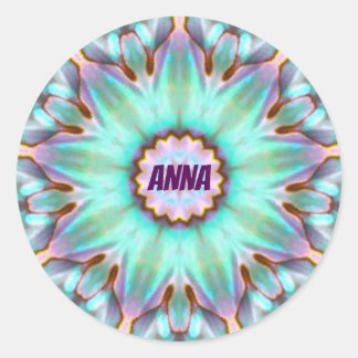 Rond ANNA ~ Sticker Paua Shell personnalisé Fractal ~