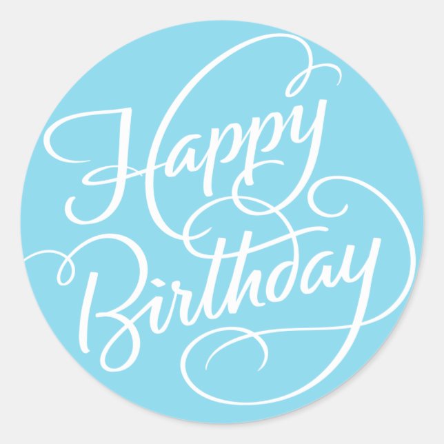 ROND ANNIVERSAIRE BLUE HAPPY | STICKER (Devant)