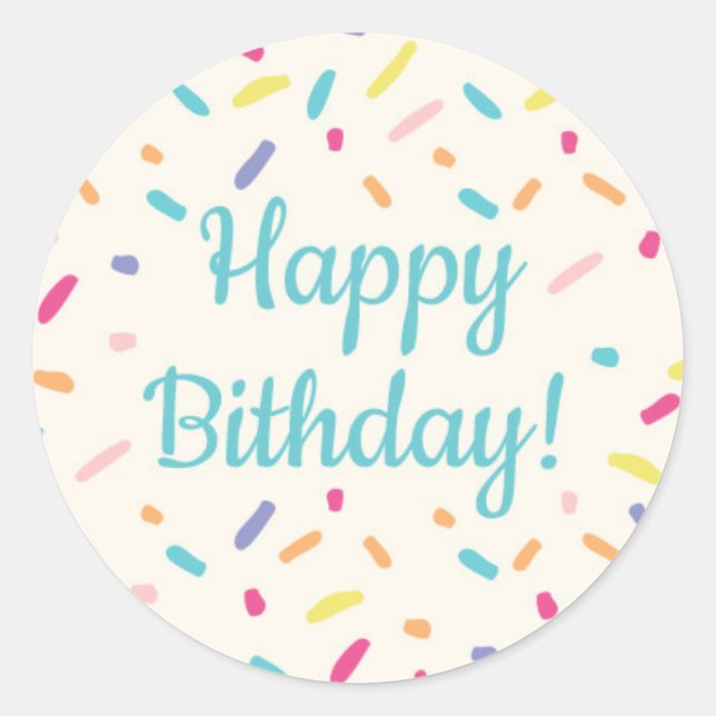 Rond Anniversaire du garçon - Donut Party - Sticker 3 (Devant)