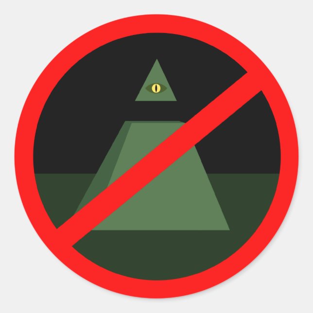 Rond Anti Allseeing Eye Sticker (Devant)