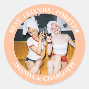Rond Apposez Fuzz Meilleur Sticker pour les amis pour t