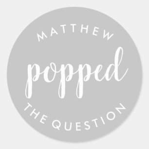 Rond Appuyez sur le bouton Question Sticker Silver