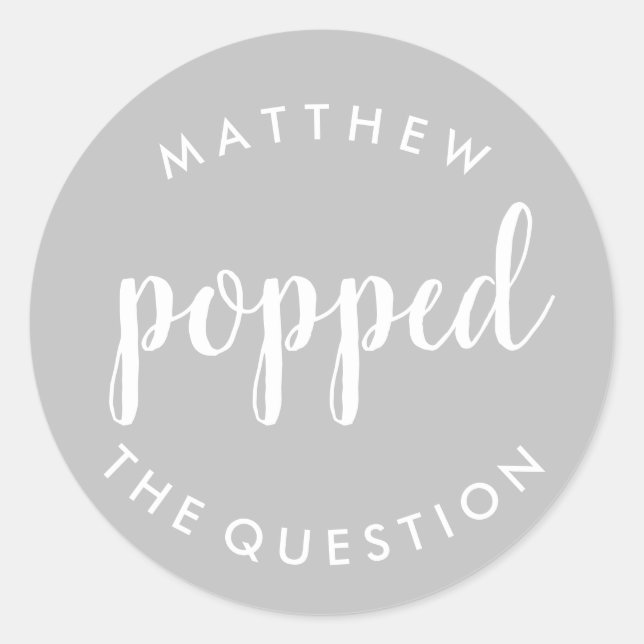 Rond Appuyez sur le bouton Question Sticker Silver (Devant)