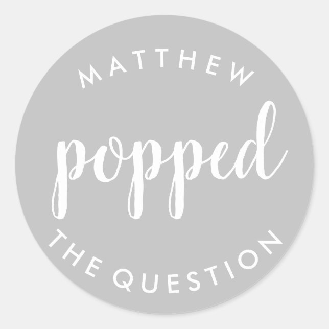 Rond Appuyez sur le bouton Question Sticker Silver (Devant)