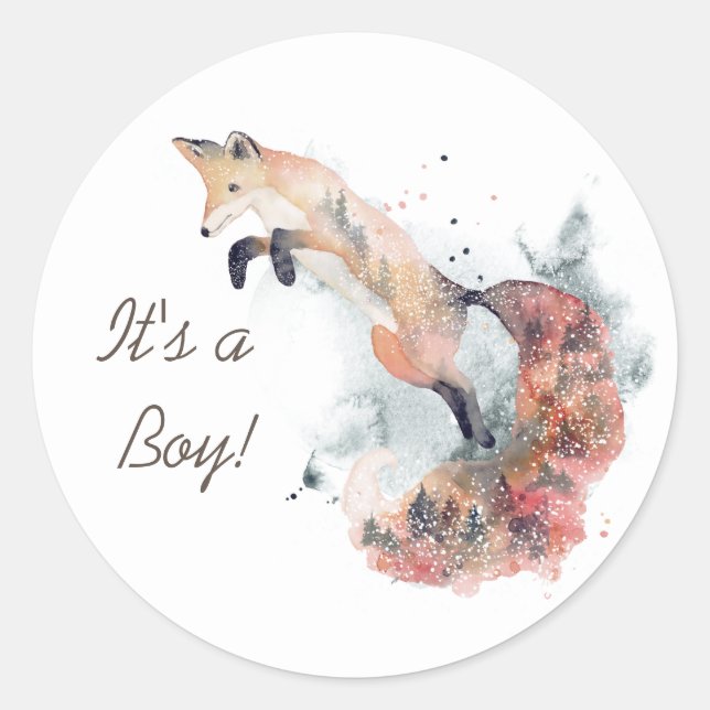 Rond aquarelle renard mystique C'est un Sticker pour ga (Devant)