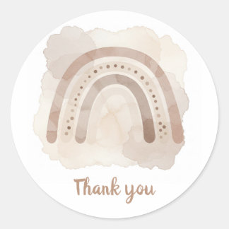 Rond Arc-en-ciel neutre merci sticker