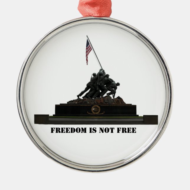 Rond Argenté Ornement de cercle de mémorial de guerre de Marine (Devant)