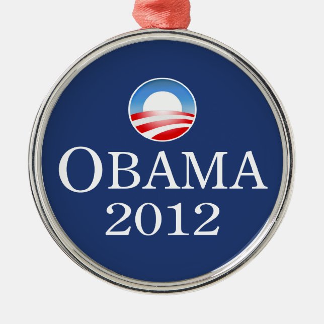 Rond Argenté Ornement de prime d'Obama 2012 (Devant)