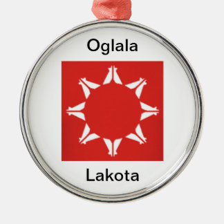 Rond Argenté Ornement d'Oglala Lakota