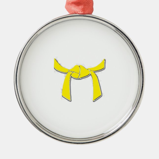 Rond Argenté Ornement jaune de ceinture (Devant)
