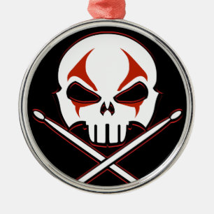 Rond Argenté Roche d'ornement et ornement de métaux lourds de