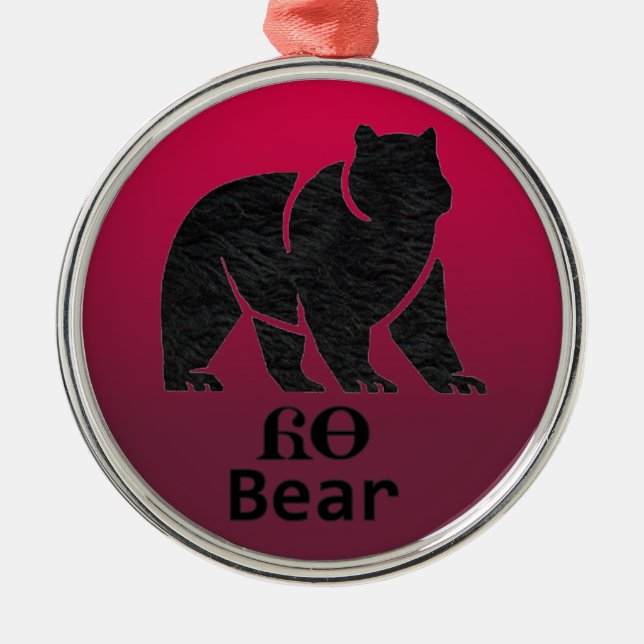 Rond Argenté Yonah - ornement cherokee d'ours de frère (Devant)