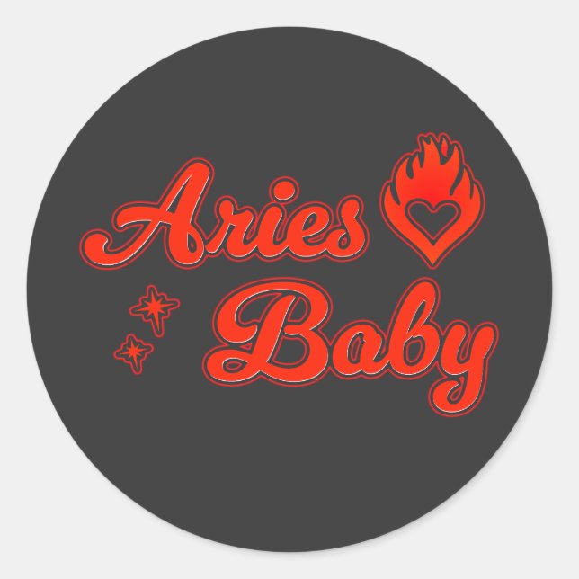 Rond Aries baby sticker (Devant)