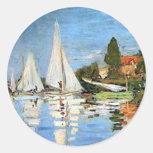 Rond Art du port de plaisance par Monet Sticker (Devant)