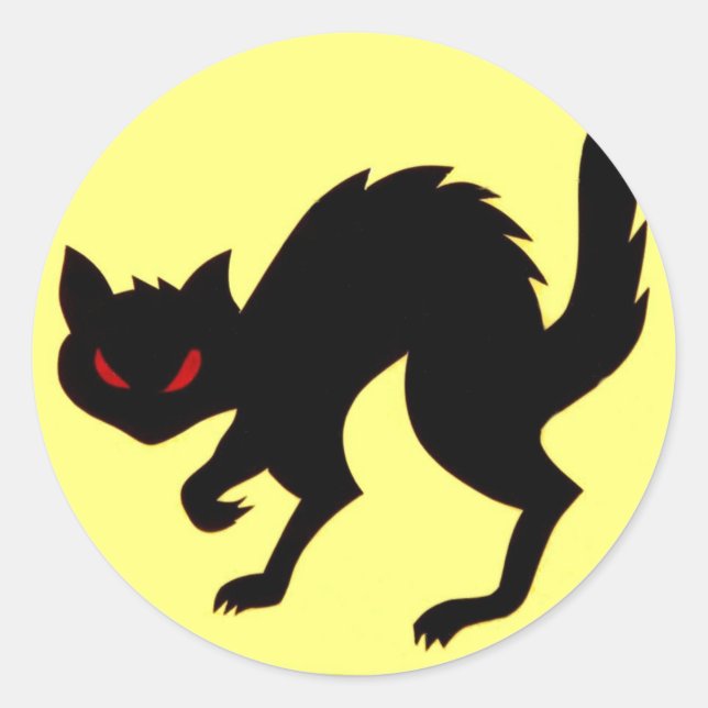 Rond Art Sticker pour chats noirs de l'Aéronef de la Se (Devant)