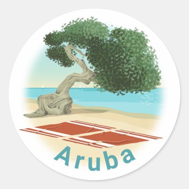 Rond Aruba Sticker (Devant)