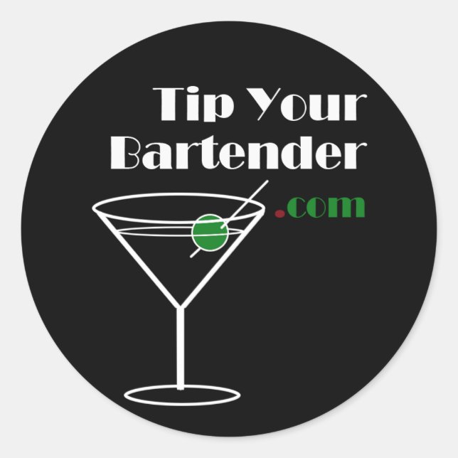 Rond Astuce votre sticker Bartender.com (Devant)