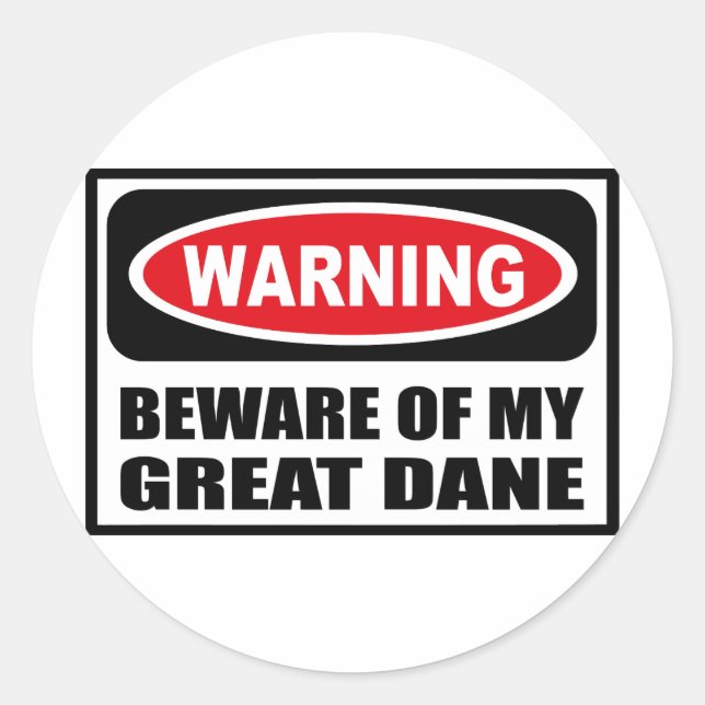 Rond ATTENTION À MON GRAND Sticker DANE (Devant)