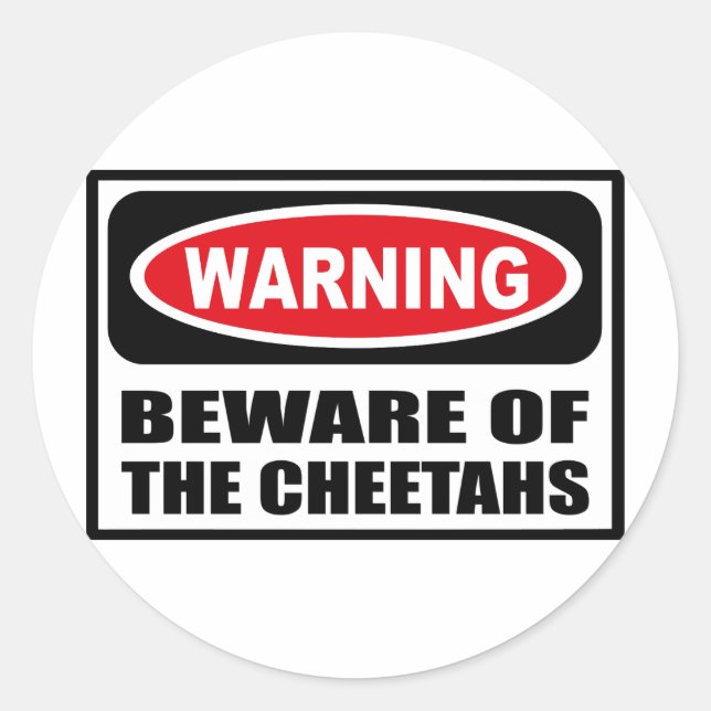 Rond ATTENTION AU Sticker CHEETAHS (Devant)