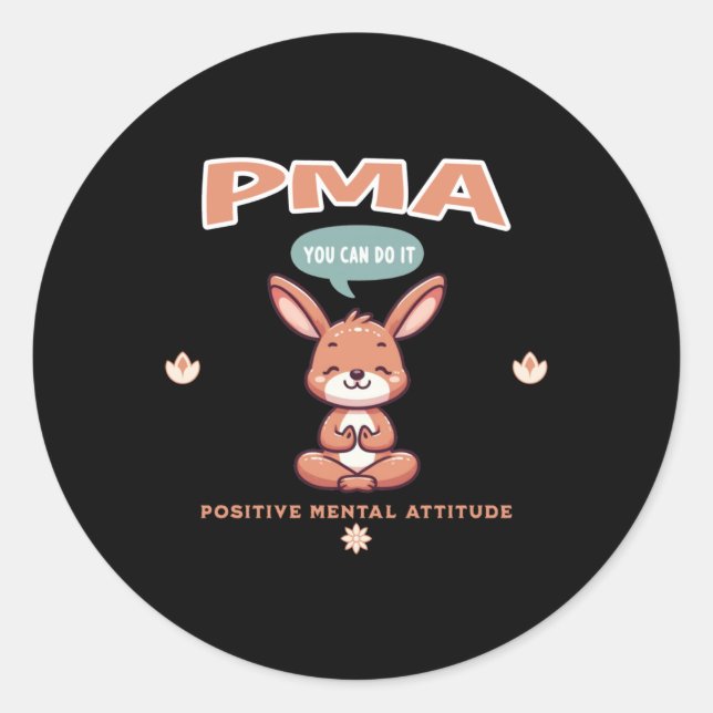 Rond Attitude mentale positive Sticker Kangaroo (Devant)