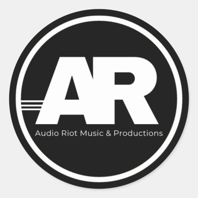 Rond Audio Riot sticker (Devant)