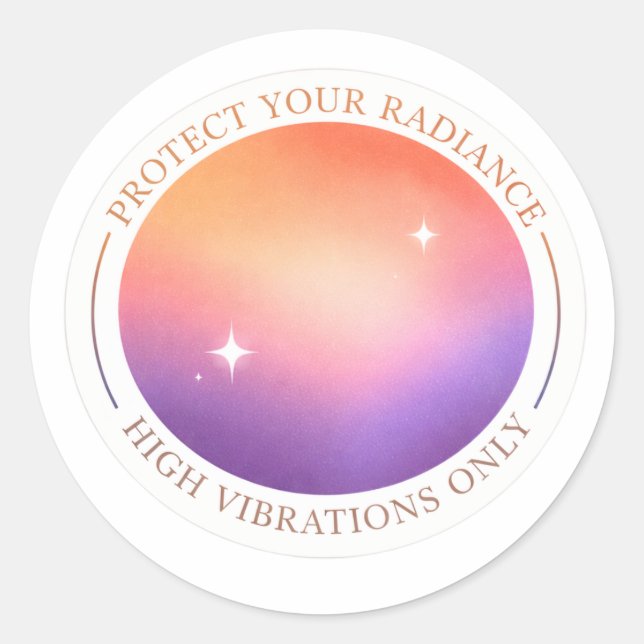 Rond Aura Gradient Sticker - Protect Your Radiance Suns (Devant)