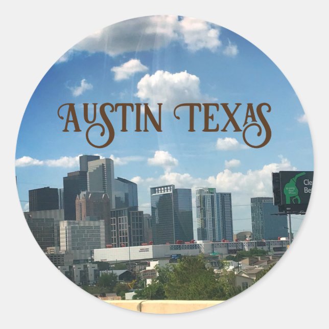 Rond Austin texas, background sticker (Devant)