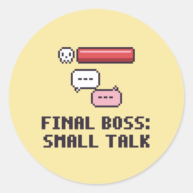 Rond Autiste Boss Final Sticker de bavardage (Devant)