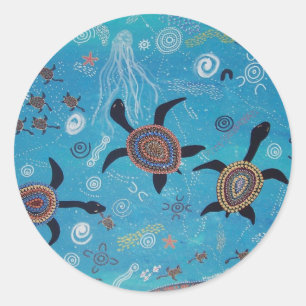 Rond Autochtone Turtle Dreaming Sticker