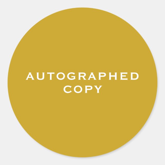 Rond Autographié Copie Gold Sticker (Devant)
