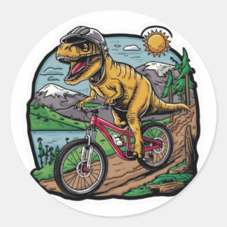 Rond Aventure en descente : Sticker Vector Art coloré