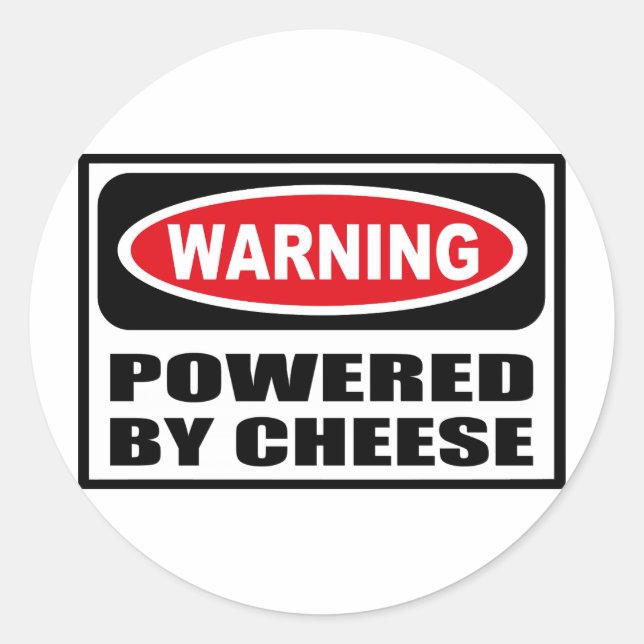Rond Avertissement POWEREE BY CHEESE Sticker (Devant)