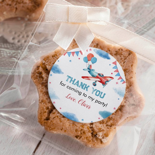 Rond Avion Anniversaire Oh Mon temps vole Sticker Étiqu (Créateur téléchargé)