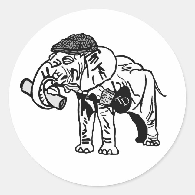 Rond B&W Jumbo Sticker (20 COUNT!) (Devant)