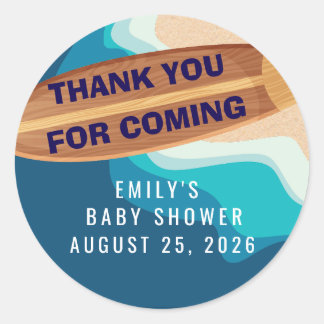 Rond Baby Boy On Board Thank You Sticker