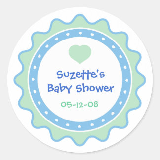Rond Baby shower Cutietoots Favoriser Sticker