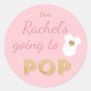 ROND BABY SHOWER STICKER   PASSER À POP