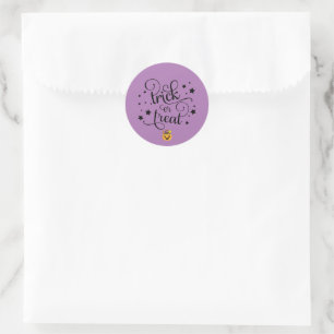 Rond Bac Violet Ou Treat Classic Round Sticker
