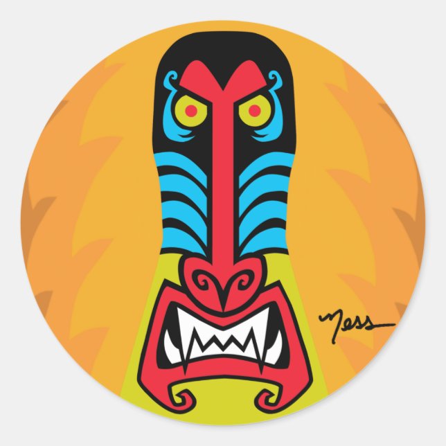 ROND BAD ASS BABOON STICKER (Devant)