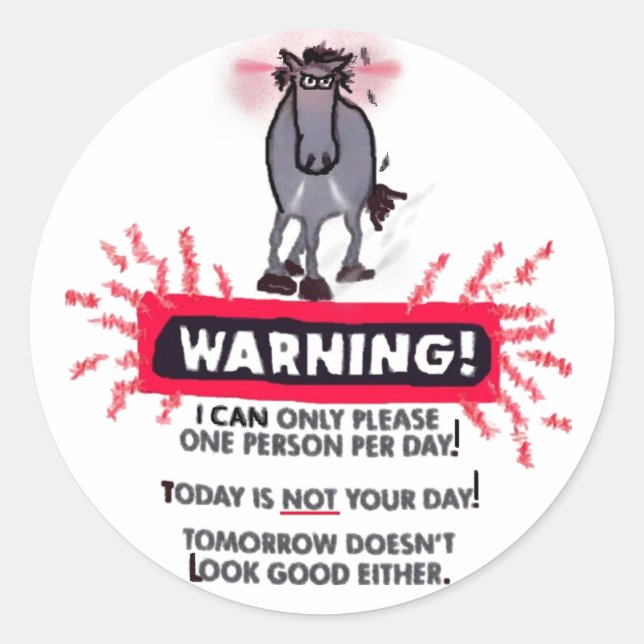 Rond Bad Day Sticker (Devant)