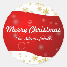 Balise cadeau de Noël Joyeux Sticker modifiable