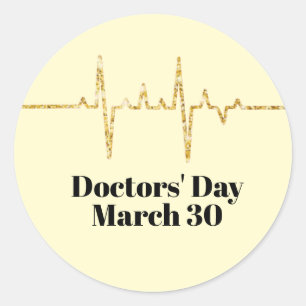 Rond Balise Golden Sparkle Heart Rate Sticker