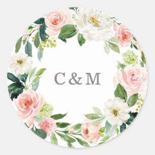 Rond Balise Sticker Monogramme Romance de ressort géomé