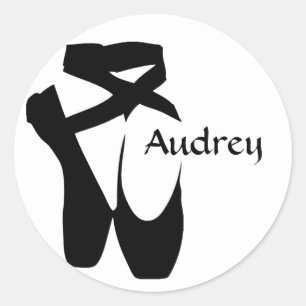 Rond Ballet Ballerina Black Pointe Chaussures Sticker p