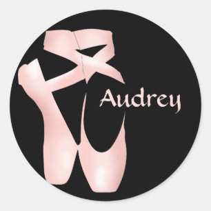 Rond Ballet Ballerina Pink Pointe Chaussures Sticker pe