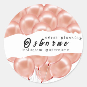 Rond Balloons Event Planning Classic Round Sticker