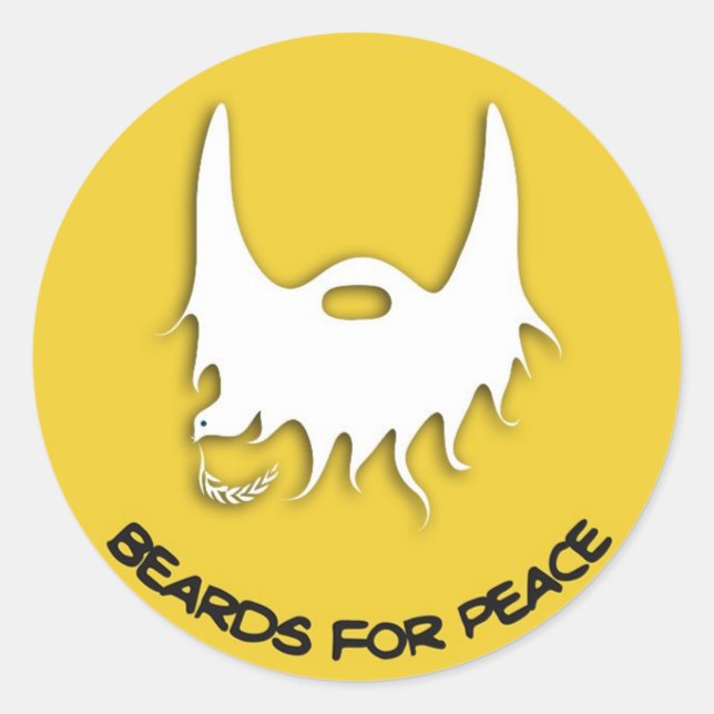 Rond barbe pour paix sticker nouveau logo (Devant)