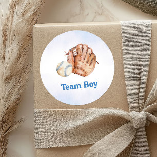 Rond Baseballs et Bows Sexe Révéler l'équipe Sticker ga