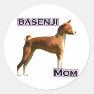 Rond Basenji Mom 4 - Sticker